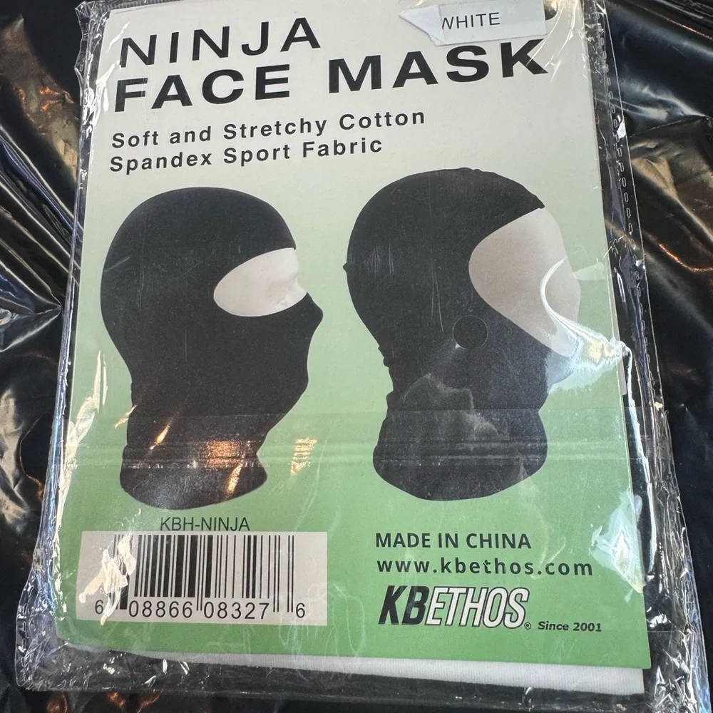 KBETHOS Ninja Pooh Shiesty Face Mask - White